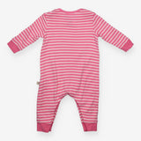 Sleepsuit Pink and White Stripes with Bunny