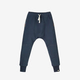 Navy Knee Patch Terry Joggers