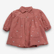 Dress rust muslin LS small flowers