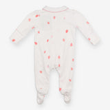 Sleepsuit white with strawberries