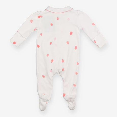 Sleepsuit white with strawberries
