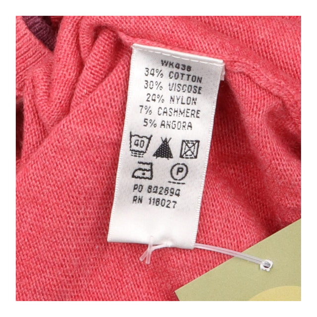 V Neck Cardigan Cashmere Blend Knitted Pink