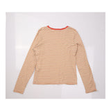 Top Multi Stripe Cotton Long Sleeve Crew Neck