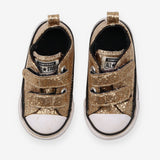 Gold glitter converse