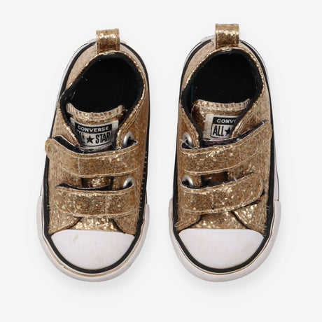Gold glitter converse