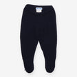 Knit footed baby joggers navy