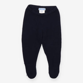 Knit footed baby joggers navy