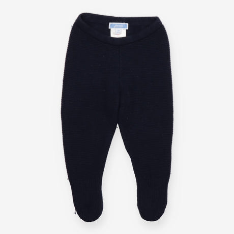 Knit footed baby joggers navy