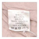 Strapless Dress Taupe Linen Silk Tiered Oc