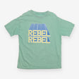 T-shirt green ''REBEL REBEL''