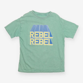 T-shirt green ''REBEL REBEL''