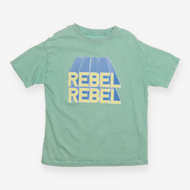 T-shirt green ''REBEL REBEL''