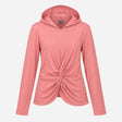 Hoodie Long Sleeve Front Twist Knit Dusty Pink