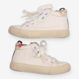 White Trainers Floral Lined