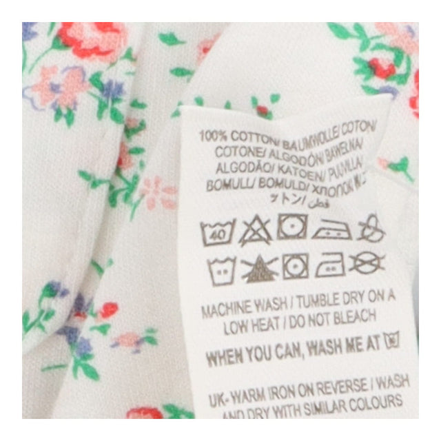 Romper white pink florals 