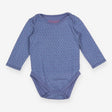 Bodysuit Long Sleeve Blue Spotted