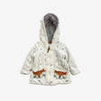 Cream fox velour hoody