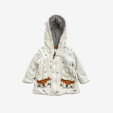 Cream fox velour hoody