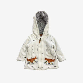 Cream fox velour hoody