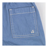 Blue denim pull on trousers