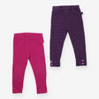 Leggings 2pcs Pink and Navy Pink Stripe