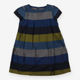 Dress Short Sleeved Metallic Stripe