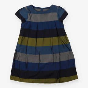 Dress Short Sleeved Metallic Stripe