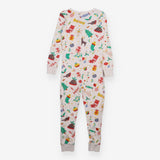 White festive sleepsuit with buttons