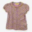 Purple blouse with yellow flowers