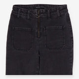 Long Kit Washed Black Patch Pocket Jeans 2 5x 32