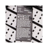 Knitted Dress Black White Asymmetric Belted