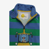 Jumper Blue and Green Stripe with Digger Dog