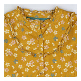 Dress mustard floral button down