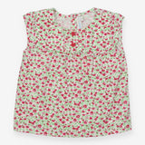 White tunic with red flowers