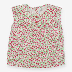 White tunic with red flowers