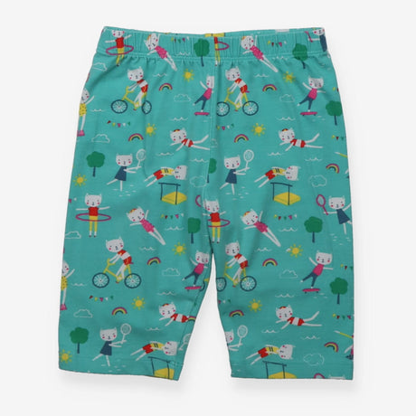Shorts Green Aerobics Cats