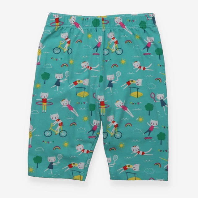 Shorts Green Aerobics Cats