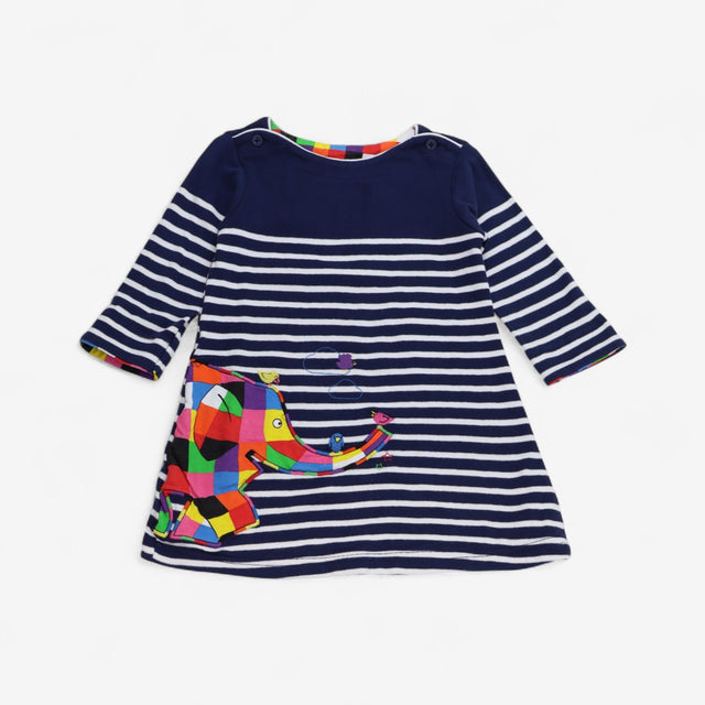 Dress Jersey Navy Elmer Applique