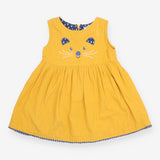 Yellow Cord Cat Pinafore