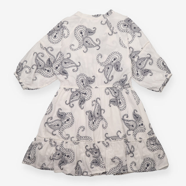 Dress Embroidered Paisley V Neck Tassel Mini