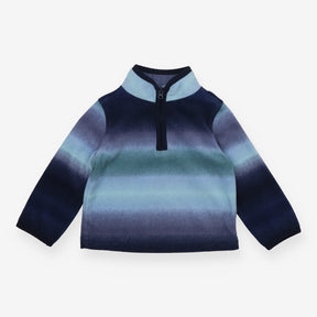 Fleece quarter zipped navy green