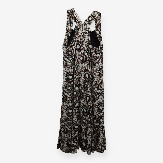 Donna Karan Geometric Fan‑Print Dress