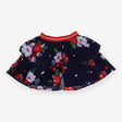 Skirt Tiered Cord Navy Floral