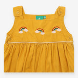 Pinafore cord yellow rainbow