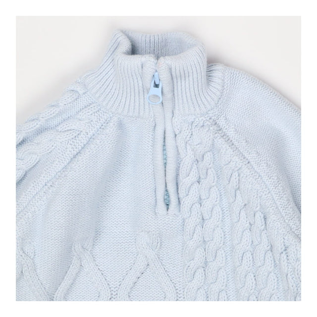 Jumper 1/4 zip cable front funnel neck