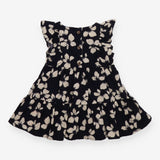 Dress Sleeveless Frill Navy White Flowers