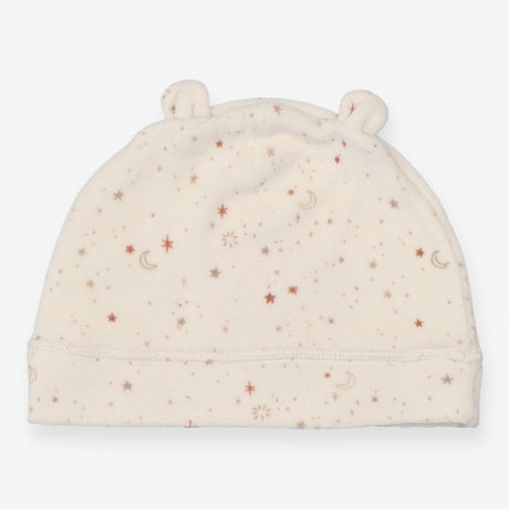 Baby Hat Ears Velour Cream Stars