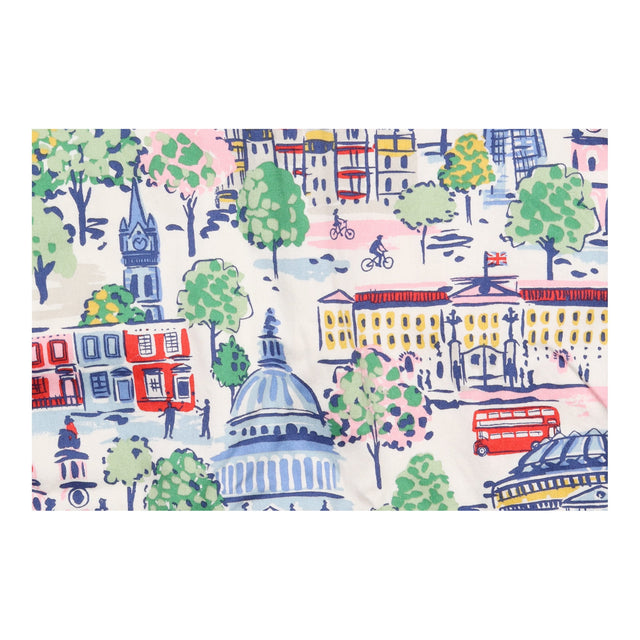 London Scene Printed Sleeveless Cotton A-Line Dres