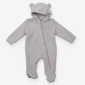 Pramsuit Grey Fleece with ears