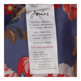 Mid Blue Large Floral Cotton Stretch summer dress